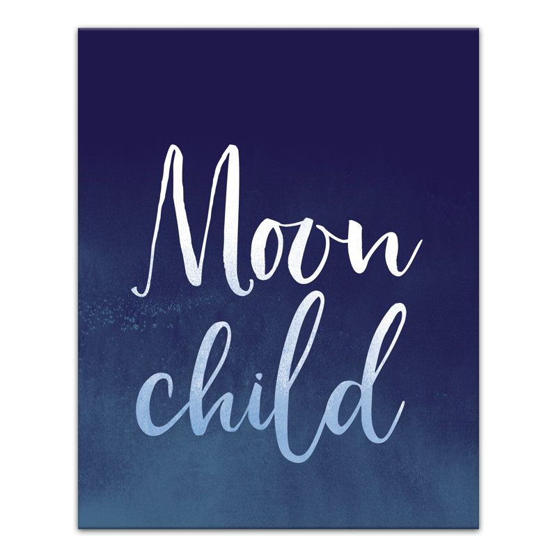 Art sur toile lune enfant Brady, H 20 po x l 16 po x P 1,25 po