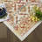 Washable Floral Boho Distressed Accent Non-Slip Entryway Living Room Low Pile Non-Shedding Thin Floor Carpet for Home Decor -1689813210