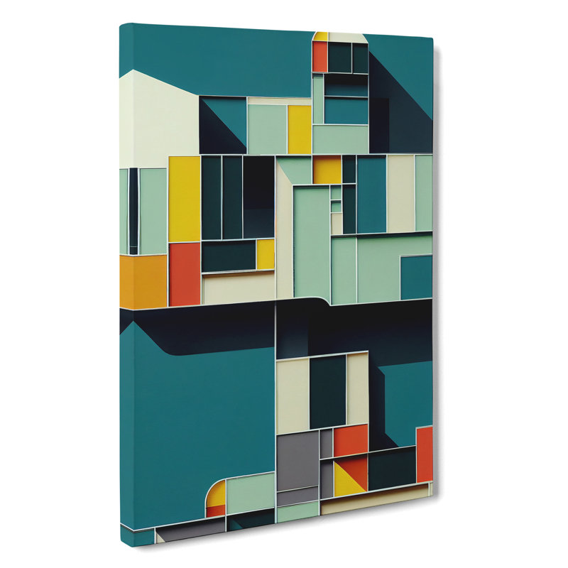 Stacked Architecture - Wrapped Canvas Print, 50cm H x 35cm W x 3cm D