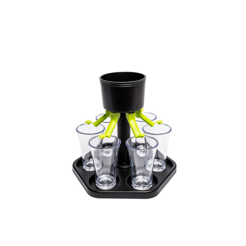 Brethauer-Downing Liquor Shot Dispenser And Pourer Set With Individual Stoppers