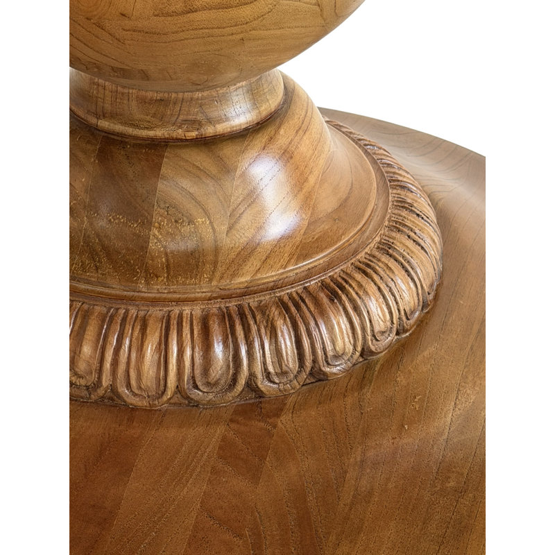 Charlotte Pedestal Table - 48" - Walnut, 30"H x 55"L x 55"W, Gold Oak