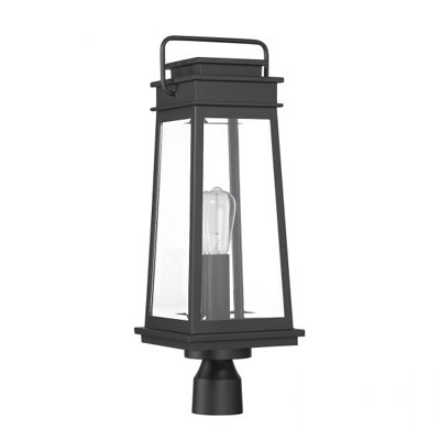 Boone 1-Light Outdoor Post Lantern in Matte Black