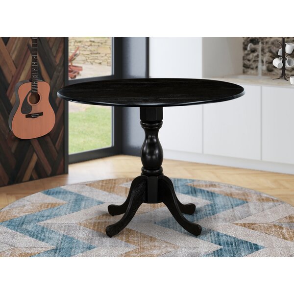 Andover Mills™ Hardaway Extendable Round Solid Wood Dining Table ...