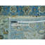 Tapis de couloir oriental bleu noué à la main 2 pi 9 po x 16 pi 1 po Crois Abbas