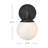 Single Light Globe Wall Sconce With Etched Opal Glass-1315312182