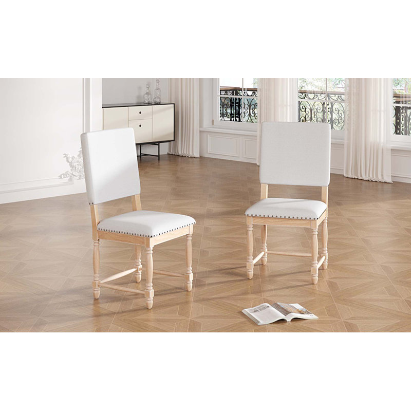 Chaises de salle à manger rembourrées 2 pièces Vintage