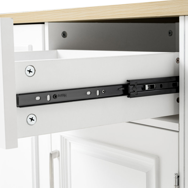 64.57 " W Kitchen Island, White