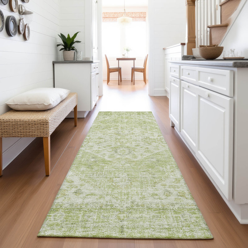 Premium Machine Washable Wayne AMF1104 Global Rug, Runner 2'3" x 7'6"