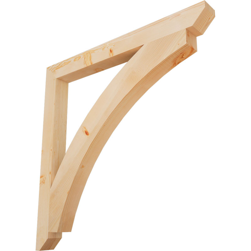 Wood Bracket/Corbel, Douglas Fir, 44"H x 3.5"W x 44"D