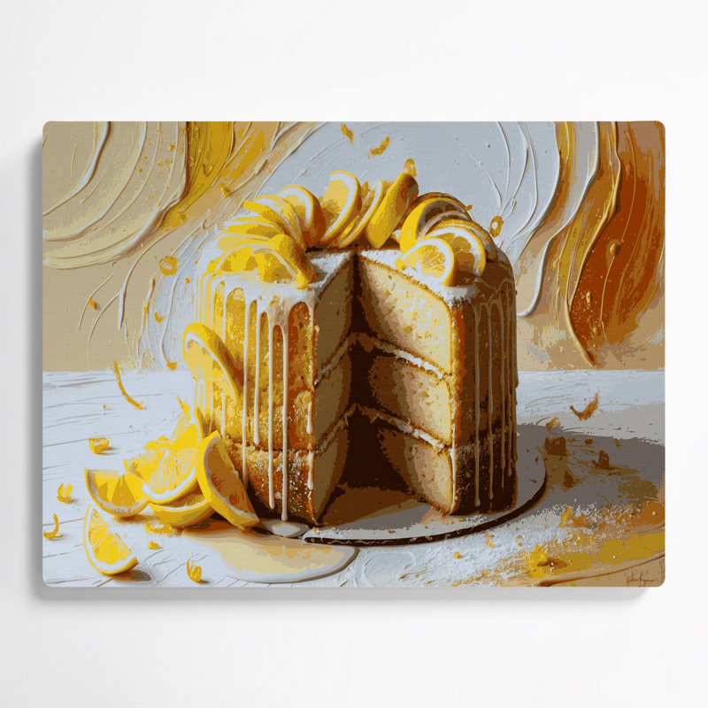 Art mural en métal beige, Desserts, H 11 po x l 14 po