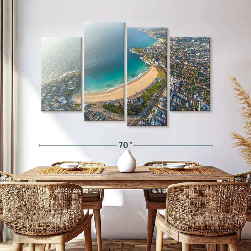 Vue aérienne de la plage de Nicci Bondi, H 42 po x l 68 po