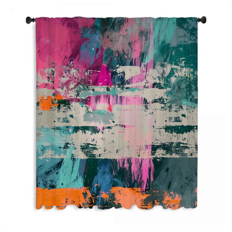 Rideaux Graffiti, occultant et voilage urbain - 1 panneau, L 50 po x L 96 po