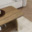 Table basse de salon moderne de 47 pouces, table basse rectangulaire à double couche avec fonction de rangement, conception à coins arrondis, matériau en bois aggloméré, convenant au salon