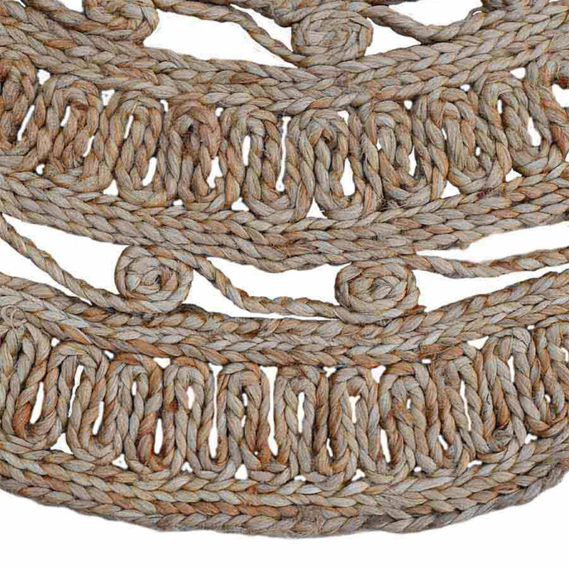 Heller Hand Woven Jute Eco-Friendly Solid Area Rugs - Round, Beige Color, Oriental Design, Low Pile, Natural Fiber, Outdoor Indoor Handmade Area Rugs for Living Room, Bed Room