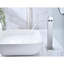 Robinet pour salle de bain à poignée simple en nickel brossé, avec débit de 1,2 gallon par minute, bonde escamotable, pour une longue durée de vie-124464705