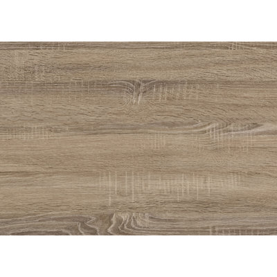 Home Computer Work Desk Arrangement, Dark Taupe Laminate, Strong Metal Legs With Open Storage , Wood-look Leg Base