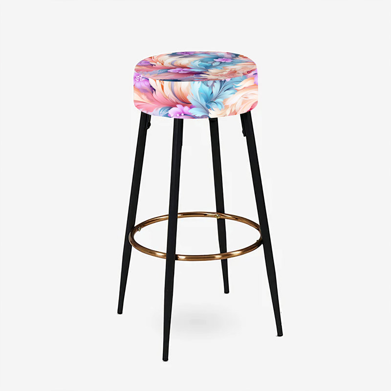 Ensemble de 2 tabourets de bar roses