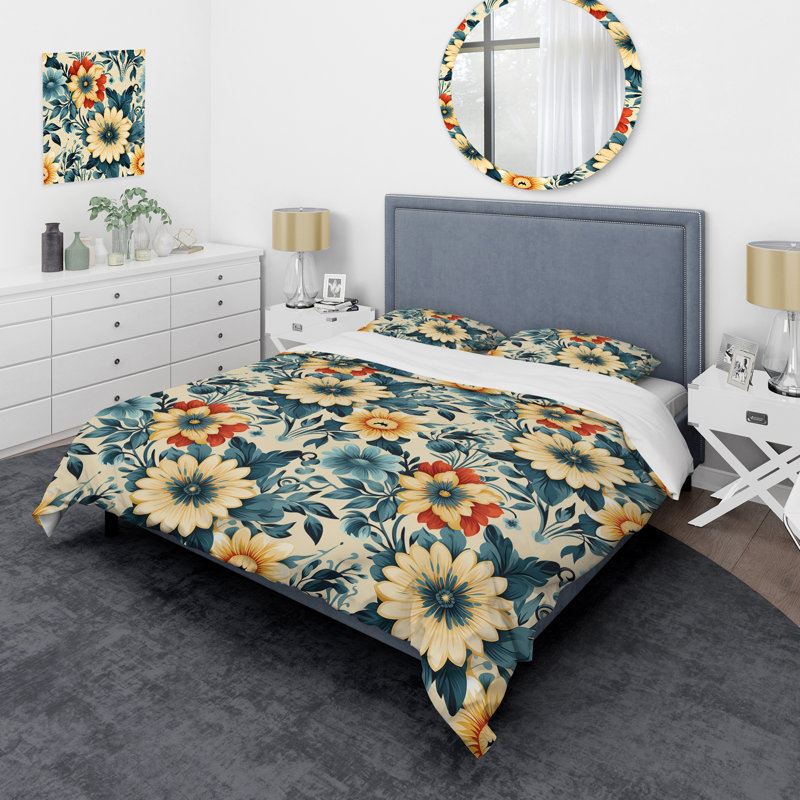 Boho Victorian Fusion Victorian Pattern VI - Ensemble de housse de couette à motif floral