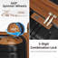 Ensemble de 6 valises avec sacs de voyage, valises rigides extensibles avec roulettes, noir