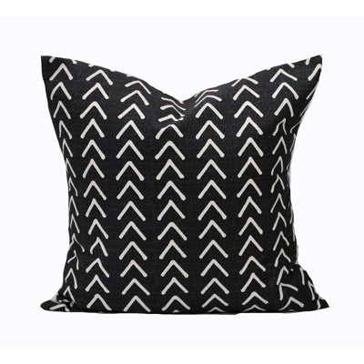 Housse de coussin carré 100% coton chocolat brun boho