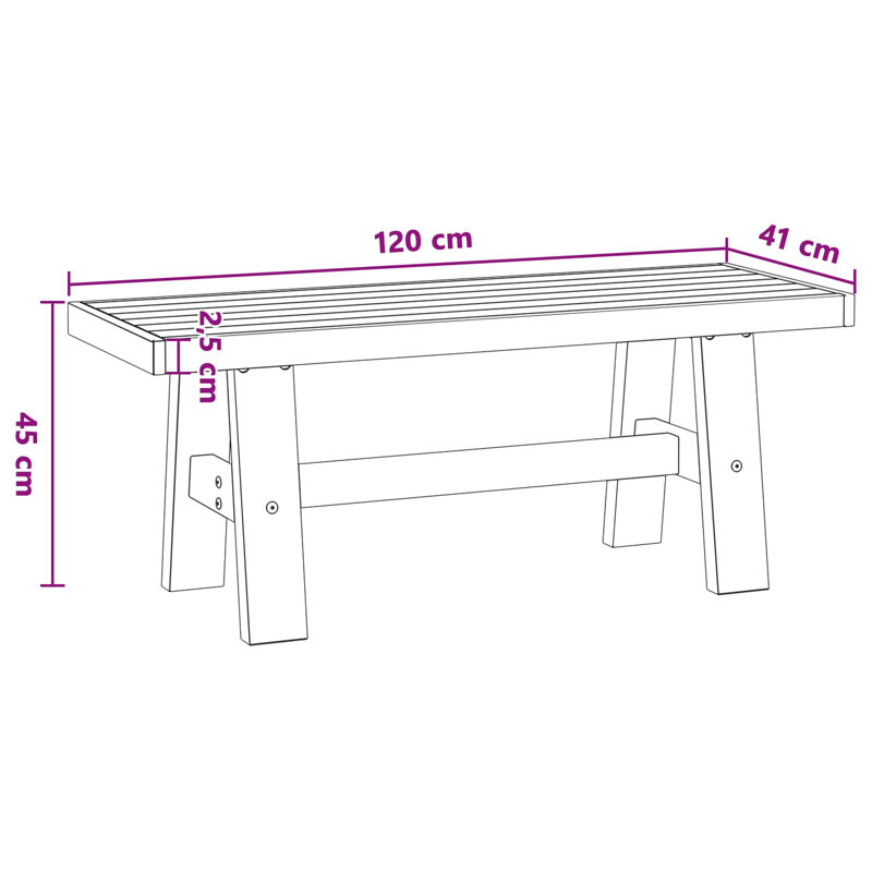 Solid Wood Bench