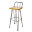 Tabouret industriel en bois et en métal