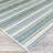 Broddrick Striped Ivory Sand Azure Indoor Outdoor Area Rug-766862126