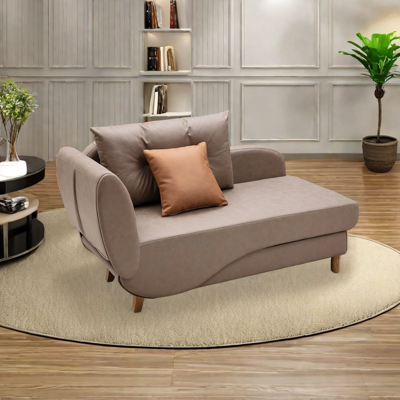Modern hidden storage solid wood chair