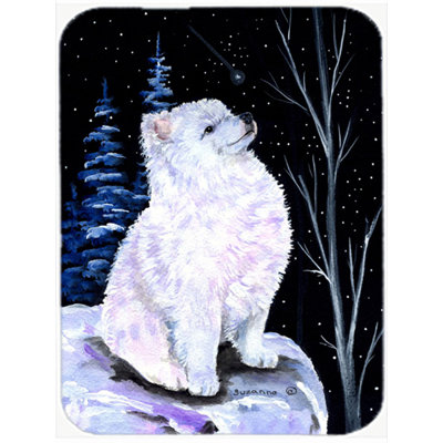 Red Barrel Studio® Bernadeta American Eskimo Glass Cutting Board