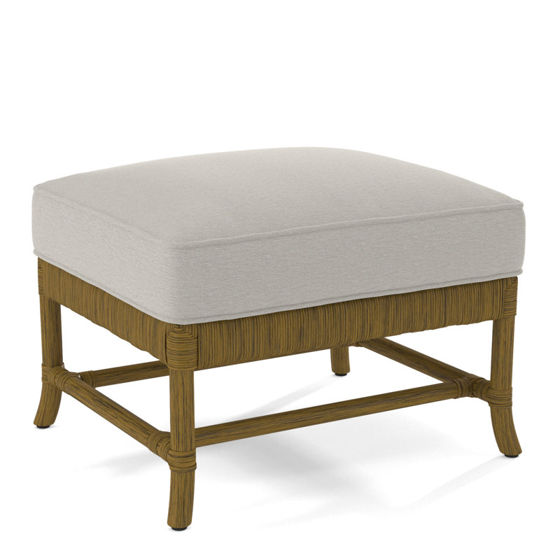 Lafayette Ottoman, Frost White, White Performance Fabric; 0851-94