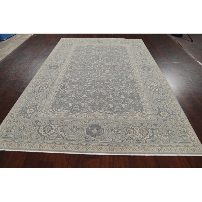 Tapis oriental en laine brun clair / gris