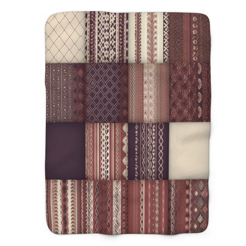 Hippie Art - 1 pièce Sherpa Premium, Grand lit