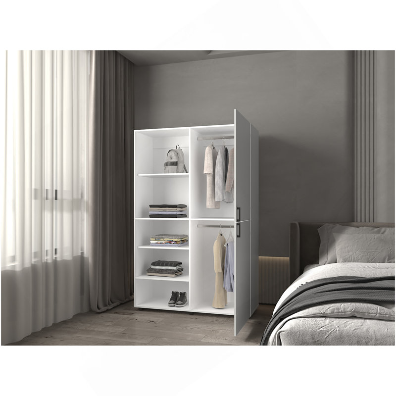 Armoire Tunica, chambre, blanc, Blanc