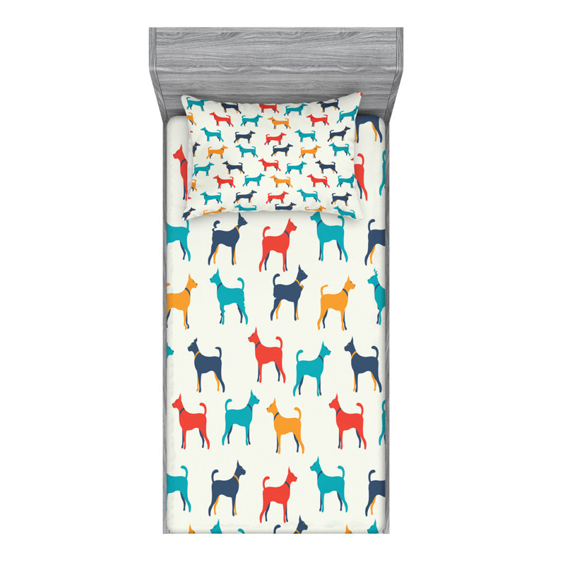 Microfiber Sheet Set, Twin Sheet Set with Fitted Sheet