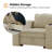 Bessette 144” Modern Storage Sectional Sofa With Charging Station And Middle Storage Compartment-509092123