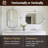Tariro Contemporary Notched Corner Scalloped Rectangle Bathroom Vanity Mirror | Stainless Steel Frame-2082007489-2096809879