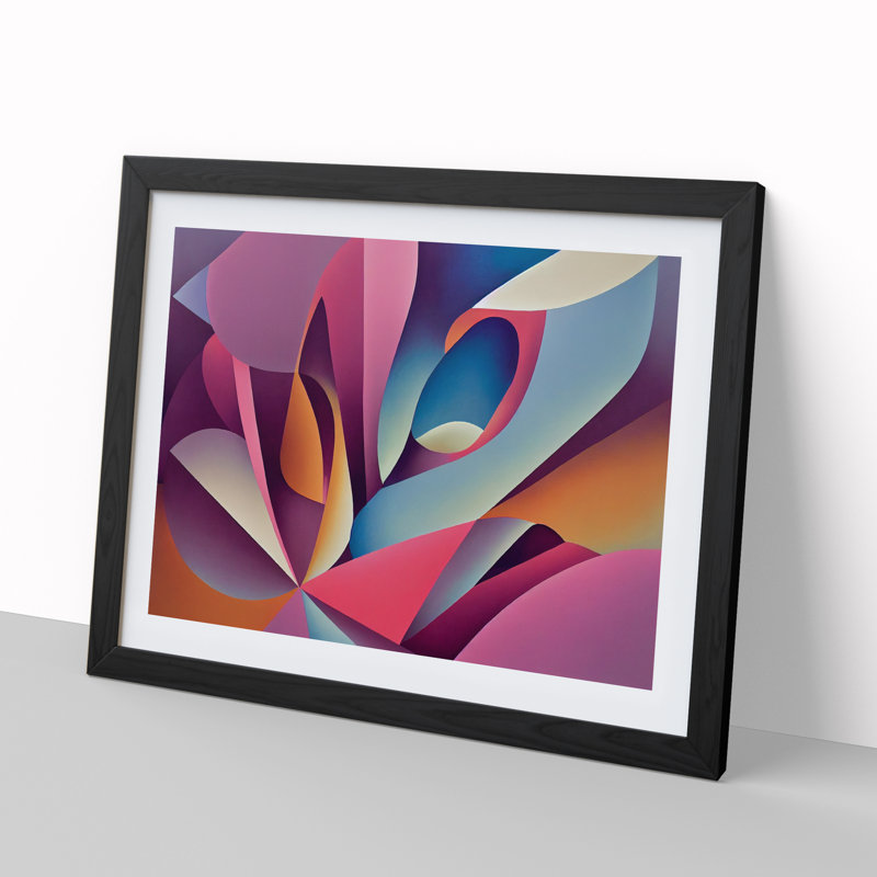 XH1022-8748X Surreal Modern Art Vol.3 Abstract 1 Piece Single Picture Frame Wall Art, 25cm H x 34cm W x 2cm D, Black