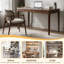 Bureau Mid-Century moderne en bois massif avec tiroirs | Bureau compact pour bureau à domicile avec bords de sécurité arrondis-1230659194