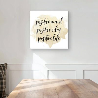 Positive mind positive vibes - Livingroom Spiritual Metal Print