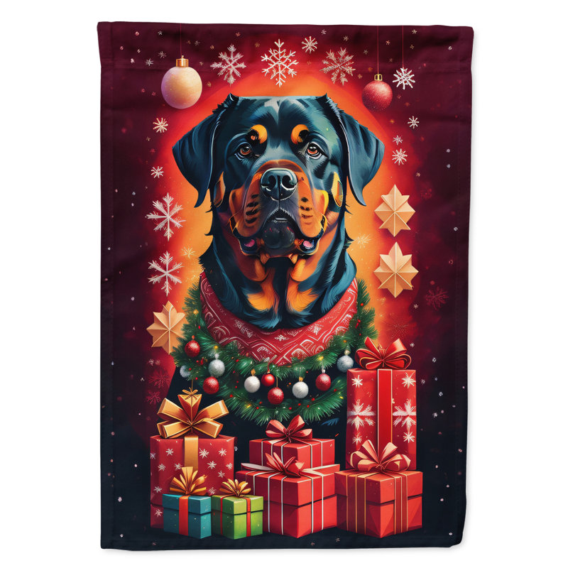 Drapeau de maison de Noël en polyester double face H 40 po x l 28 po