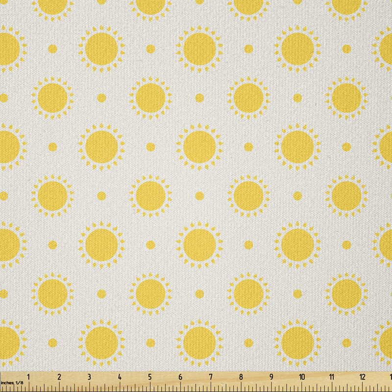 Devone Sun Motif Colourful Summer Multi-Purpose Fabric