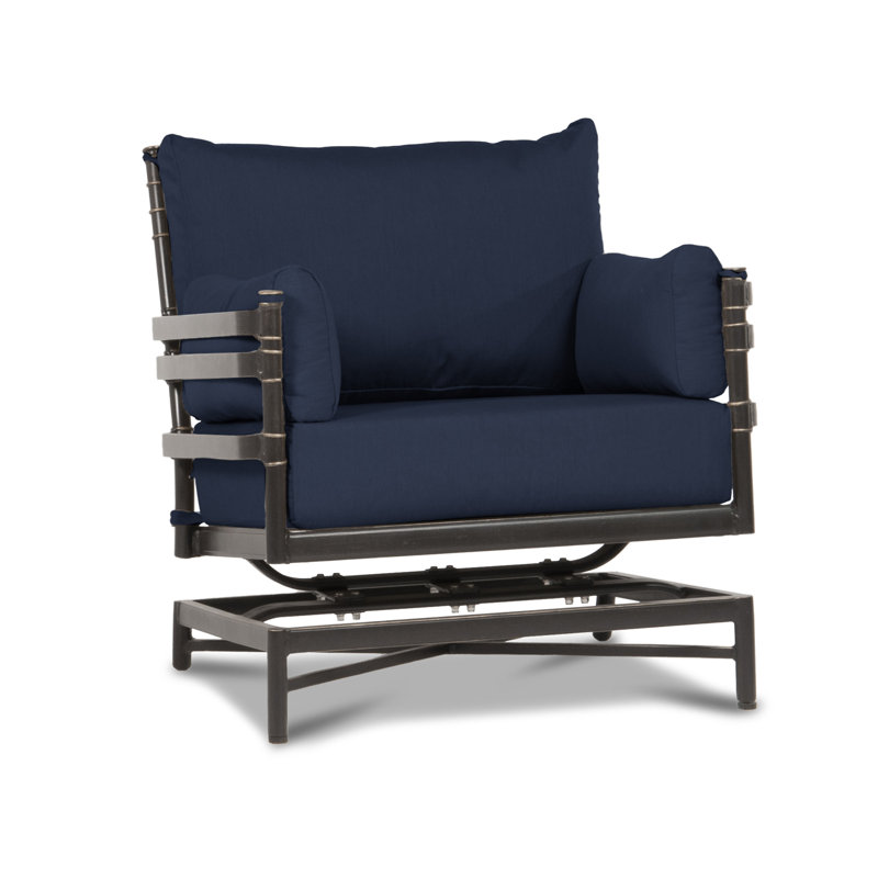Lancaster Outdoor Ottoman, Spectrum Indigo Sunbrella® Plainweave