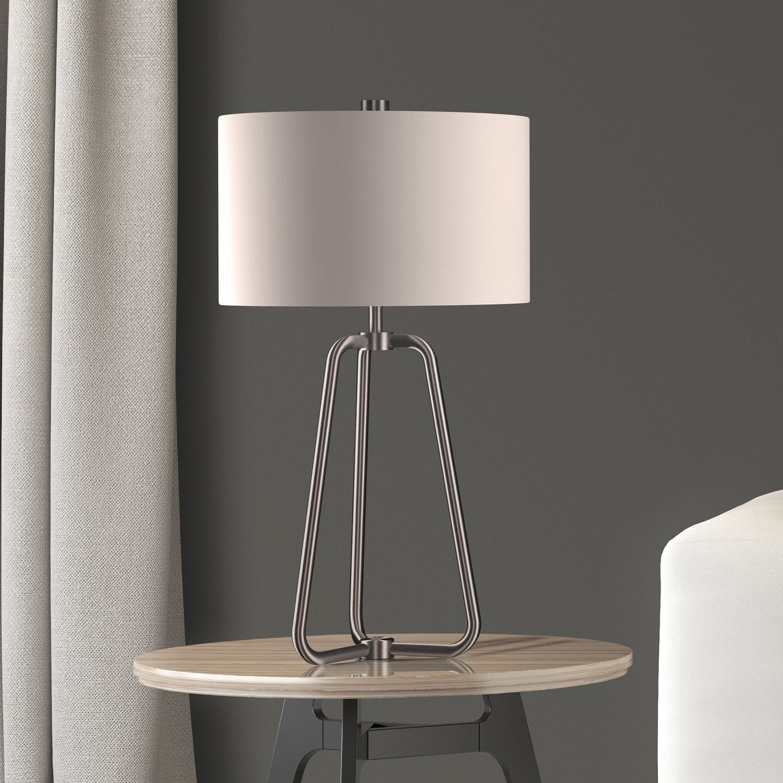 Gio Table Lamp, Brushed Nickel