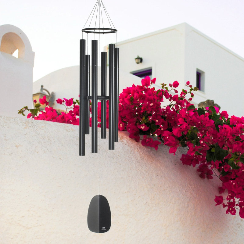 Carillon Bells of Paradise ™, H 54 po x l 12 po x P 12 po, Mauve / Noir
