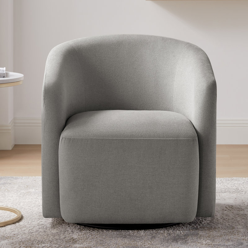 Fauteuil demi-tonneau pivotant, Gris