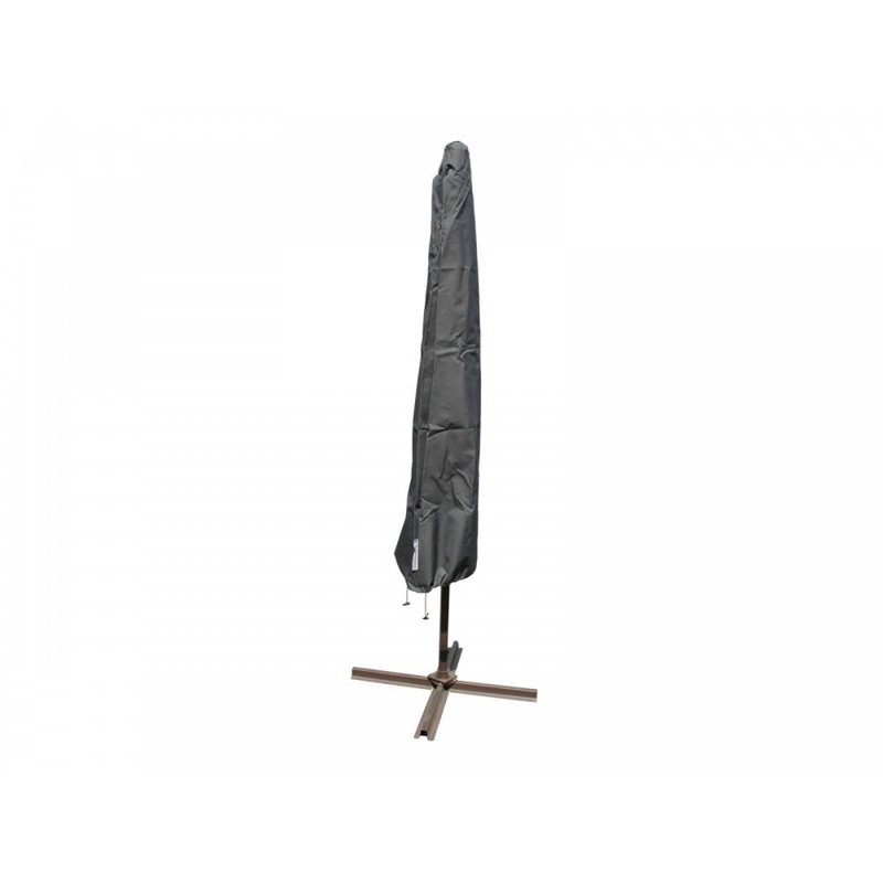 300cm Market Parasol, Black, Silver