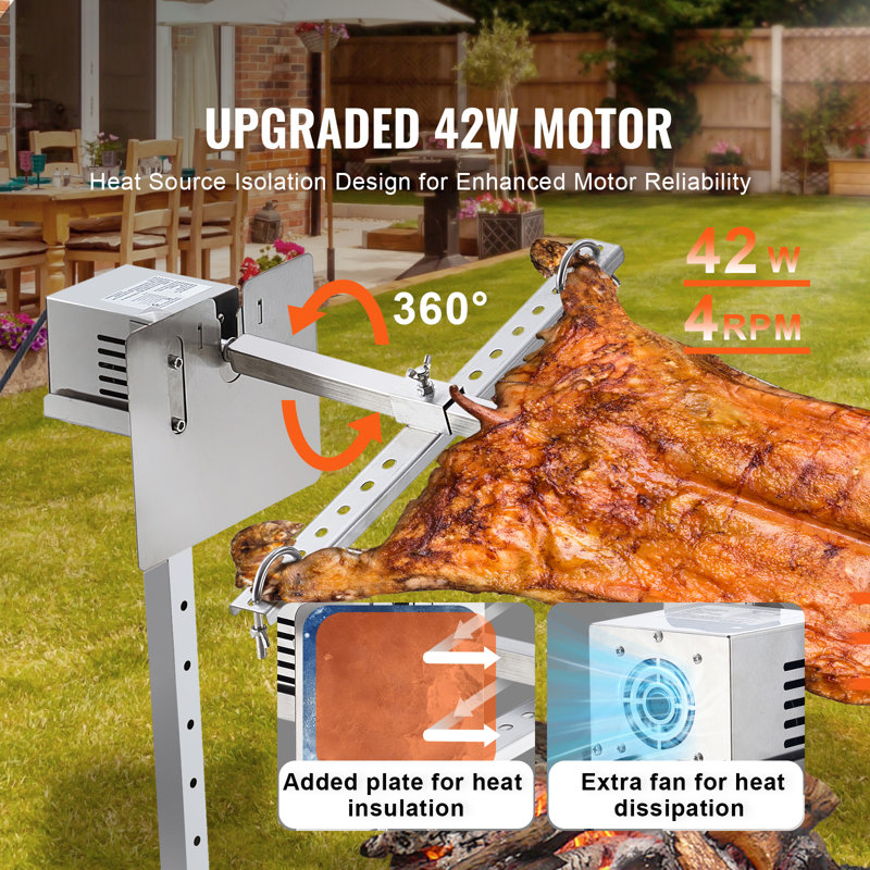 Ensemble de gril de 46 po pour barbecue avec rôtissoire 46 po