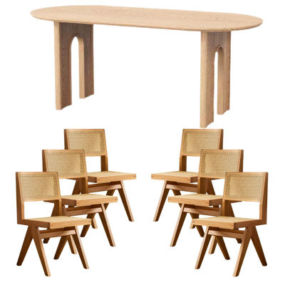Ensemble de salle à manger ovale l 31,49 po