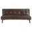 Dark Coffee Upholstered Convertible Sofa Bed