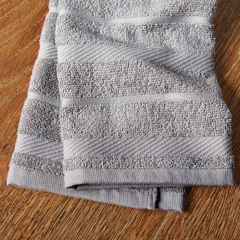 KitchenAid Albany Kitchen Towel 4-Pack Set, Gray